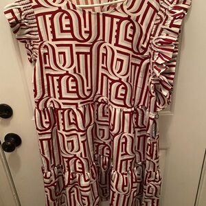 Michelle McDowell maroon, grey, and white game day dress. XXL.